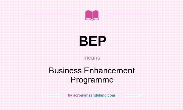 What does BEP mean? It stands for Business Enhancement Programme