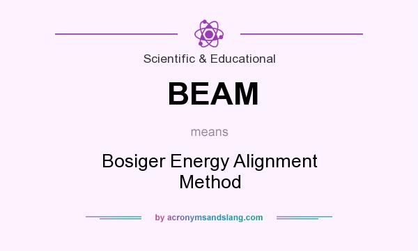 What does BEAM mean? It stands for Bosiger Energy Alignment Method