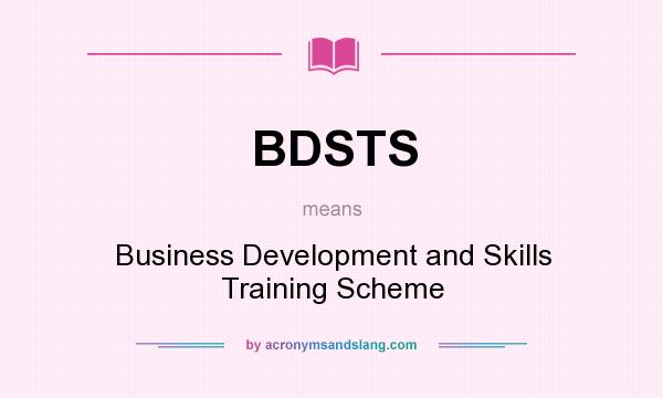 What does BDSTS mean? It stands for Business Development and Skills Training Scheme