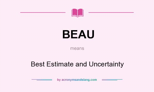 What does BEAU mean? It stands for Best Estimate and Uncertainty