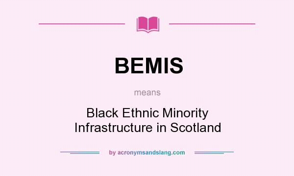 What does BEMIS mean? It stands for Black Ethnic Minority Infrastructure in Scotland