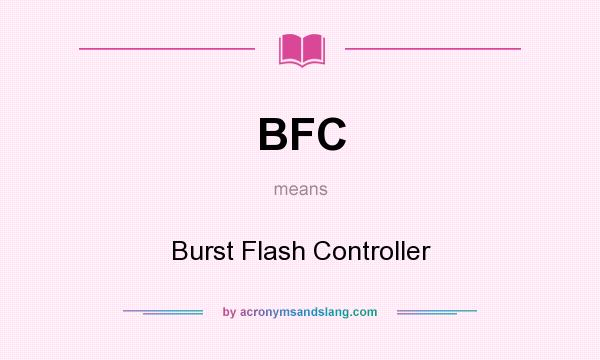 What does BFC mean? It stands for Burst Flash Controller