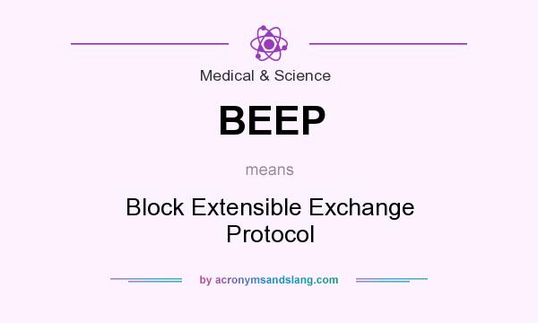 What does BEEP mean? It stands for Block Extensible Exchange Protocol