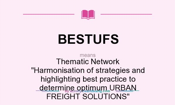 What does BESTUFS mean? It stands for Thematic Network Harmonisation of strategies and highlighting best practice to determine optimum URBAN FREIGHT SOLUTIONS