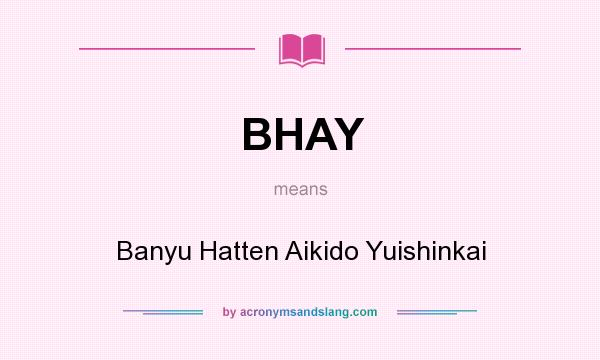What does BHAY mean? It stands for Banyu Hatten Aikido Yuishinkai