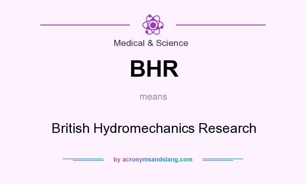 What does BHR mean? It stands for British Hydromechanics Research