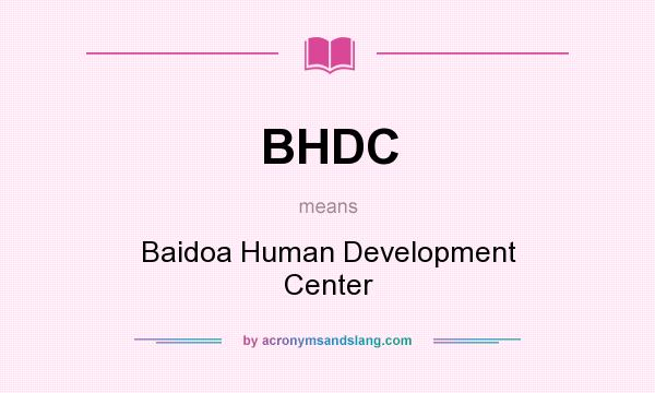 What does BHDC mean? It stands for Baidoa Human Development Center
