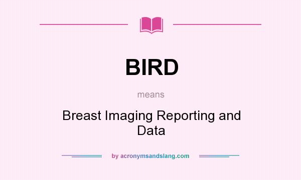 What does BIRD mean? It stands for Breast Imaging Reporting and Data