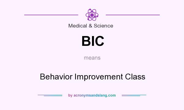 What does BIC mean? It stands for Behavior Improvement Class