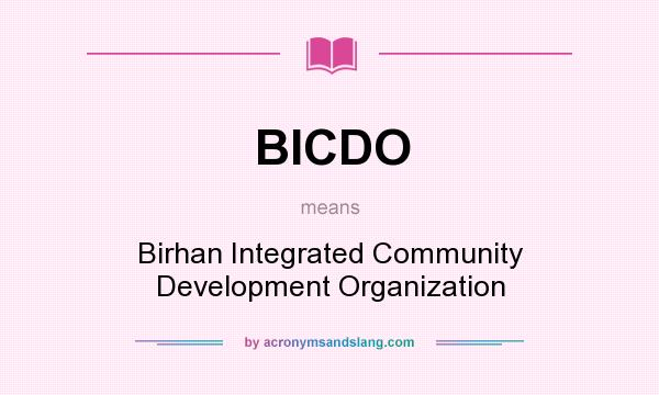 What does BICDO mean? It stands for Birhan Integrated Community Development Organization