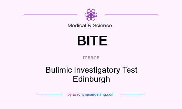 What does BITE mean? It stands for Bulimic Investigatory Test Edinburgh