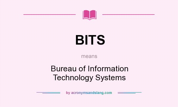 What does BITS mean? It stands for Bureau of Information Technology Systems