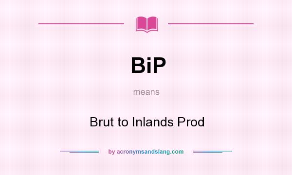 What does BiP mean? It stands for Brut to Inlands Prod
