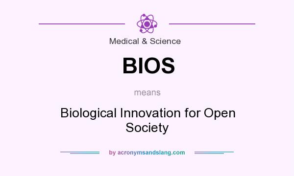 What does BIOS mean? It stands for Biological Innovation for Open Society