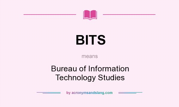 What does BITS mean? It stands for Bureau of Information Technology Studies