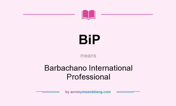 What does BiP mean? It stands for Barbachano International Professional