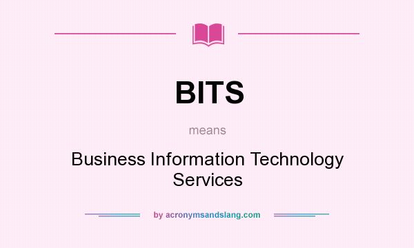 What does BITS mean? It stands for Business Information Technology Services