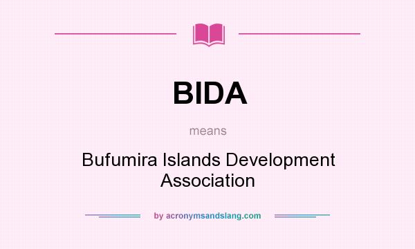 What does BIDA mean? It stands for Bufumira Islands Development Association