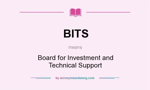 What does BITS mean? It stands for Board for Investment and Technical Support