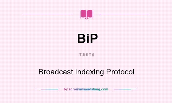 What does BiP mean? It stands for Broadcast Indexing Protocol