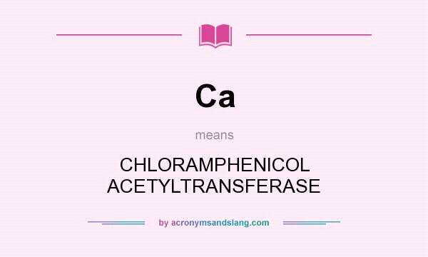 What does Ca mean? It stands for CHLORAMPHENICOL ACETYLTRANSFERASE