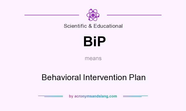 What does BiP mean? It stands for Behavioral Intervention Plan