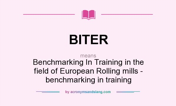 What does BITER mean? It stands for Benchmarking In Training in the field of European Rolling mills - benchmarking in training