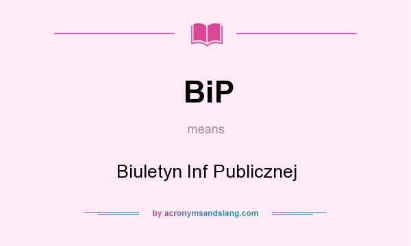 What does BiP mean? It stands for Biuletyn Inf Publicznej