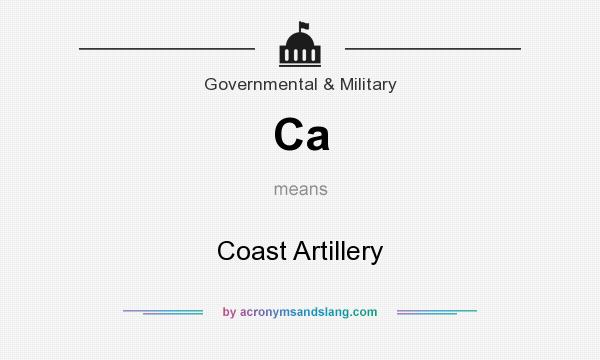 What does Ca mean? It stands for Coast Artillery