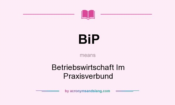 What does BiP mean? It stands for Betriebswirtschaft Im Praxisverbund