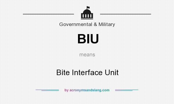 What does BIU mean? It stands for Bite Interface Unit