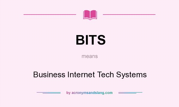 What does BITS mean? It stands for Business Internet Tech Systems