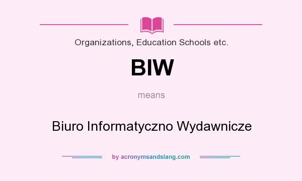 What does BIW mean? It stands for Biuro Informatyczno Wydawnicze