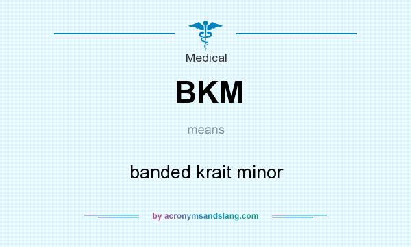 What does BKM mean? It stands for banded krait minor