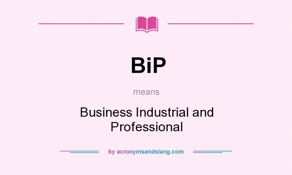 What does BiP mean? It stands for Business Industrial and Professional