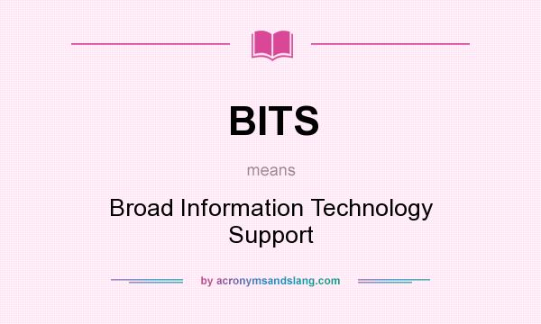 What does BITS mean? It stands for Broad Information Technology Support