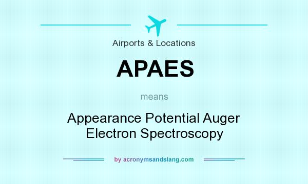 What does APAES mean? It stands for Appearance Potential Auger Electron Spectroscopy