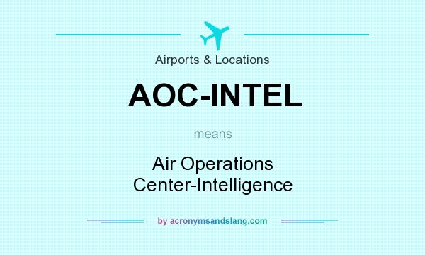 What does AOC-INTEL mean? It stands for Air Operations Center-Intelligence