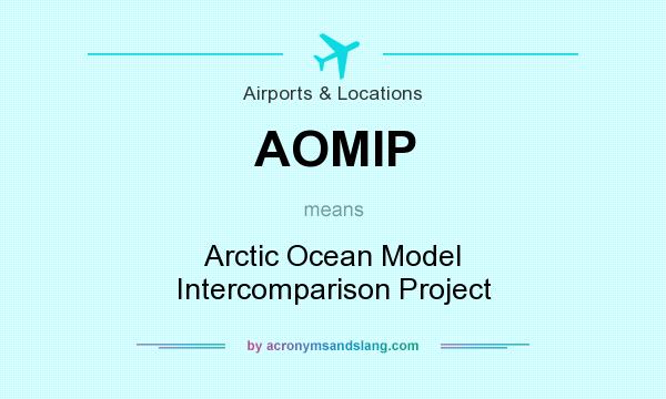 What does AOMIP mean? It stands for Arctic Ocean Model Intercomparison Project