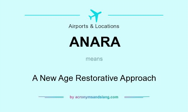 What does ANARA mean? It stands for A New Age Restorative Approach