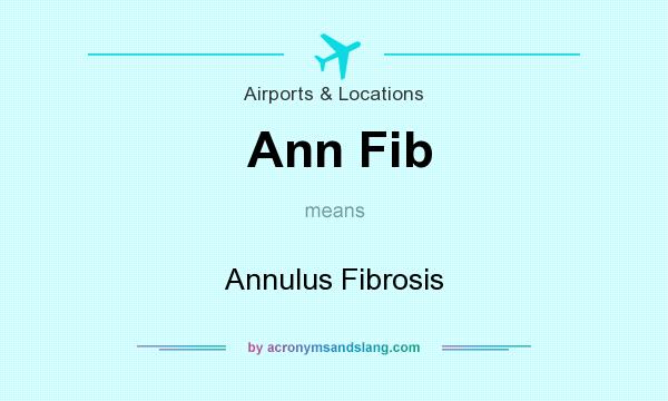 What does Ann Fib mean? It stands for Annulus Fibrosis