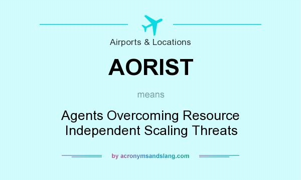 What does AORIST mean? It stands for Agents Overcoming Resource Independent Scaling Threats