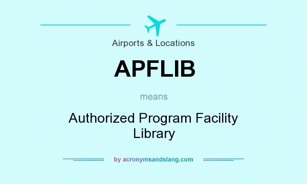 What does APFLIB mean? It stands for Authorized Program Facility Library