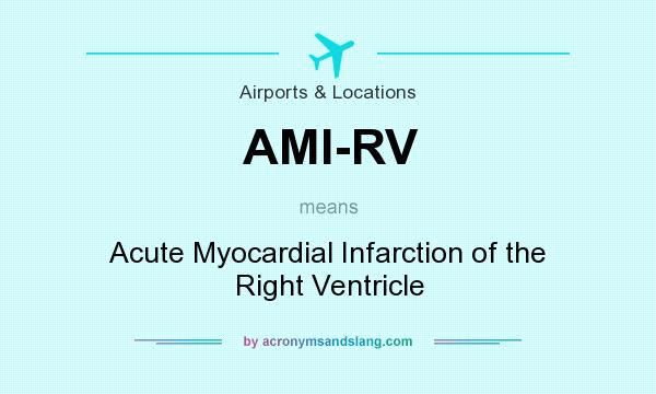 What does AMI-RV mean? It stands for Acute Myocardial Infarction of the Right Ventricle