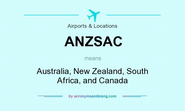 What does ANZSAC mean? It stands for Australia, New Zealand, South Africa, and Canada