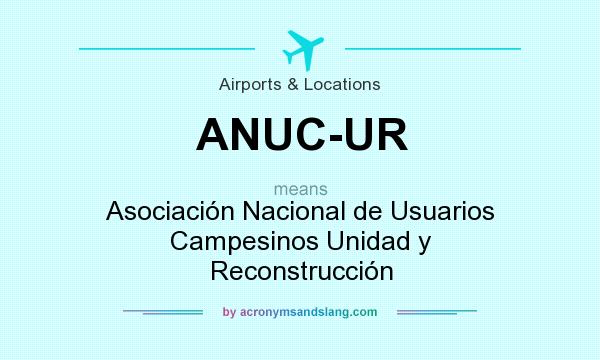 What does ANUC-UR mean? It stands for Asociación Nacional de Usuarios Campesinos Unidad y Reconstrucción
