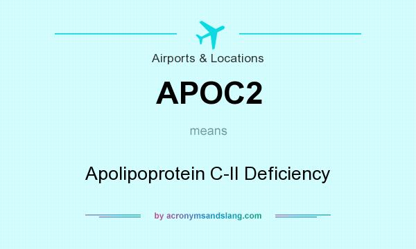 What does APOC2 mean? It stands for Apolipoprotein C-II Deficiency