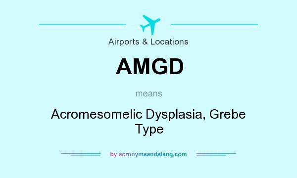 What does AMGD mean? It stands for Acromesomelic Dysplasia, Grebe Type