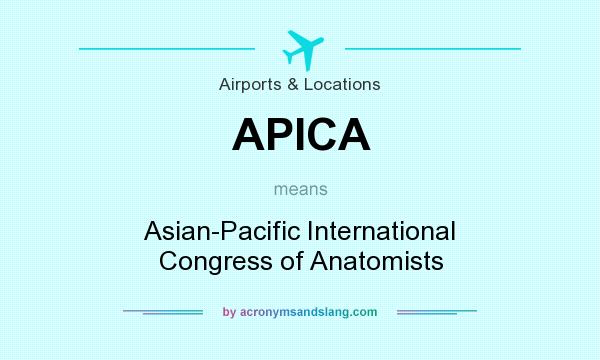 What does APICA mean? It stands for Asian-Pacific International Congress of Anatomists