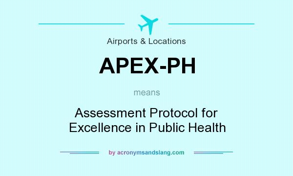 What does APEX-PH mean? It stands for Assessment Protocol for Excellence in Public Health
